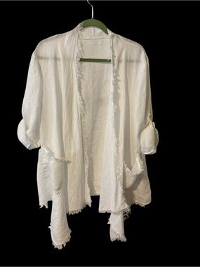 MILIO-MILANO Oversized Linen Cardigan